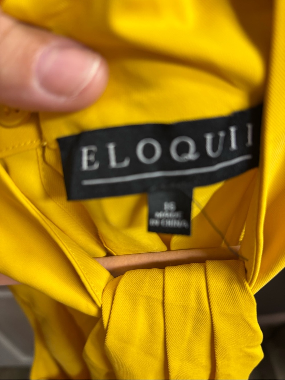 Eloquii Yellow Halter Neck Pleated Tank - Picture 4 of 5